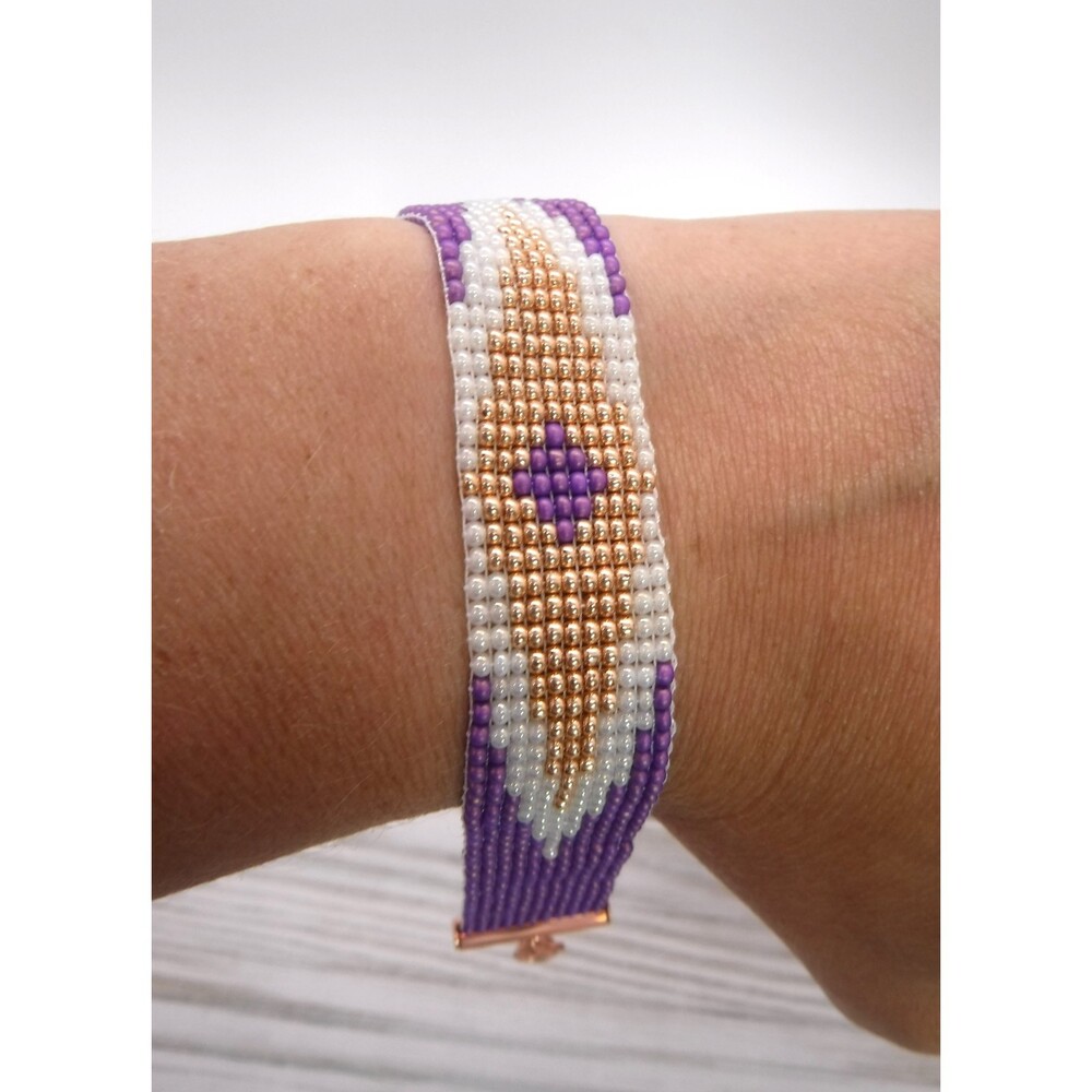 Loom Beaded Bracelet Purple